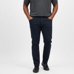 NEW Karl Lagerfeld Paris Mens Slim Fit Herringbone Pants Navy Blue Size 16